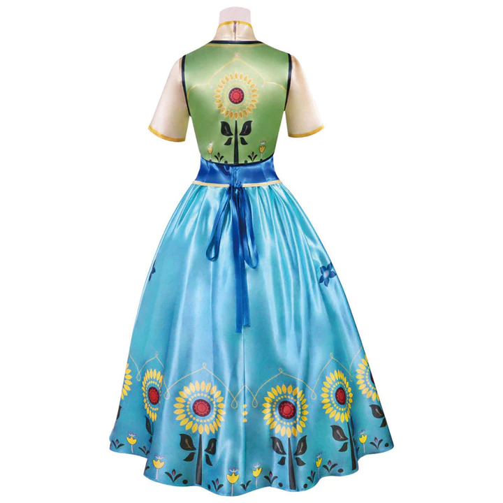 Frozen Anna Snow Princess Dress Cosplay Costumes (3)