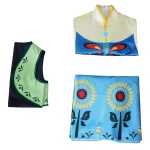 Frozen Anna Snow Princess Dress Cosplay Costumes (1)