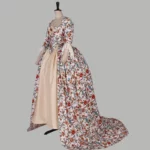 Custom Made Robe Dress Gown 18th Century Women’s Cotton Pattern Ladies Dress Costume (1)