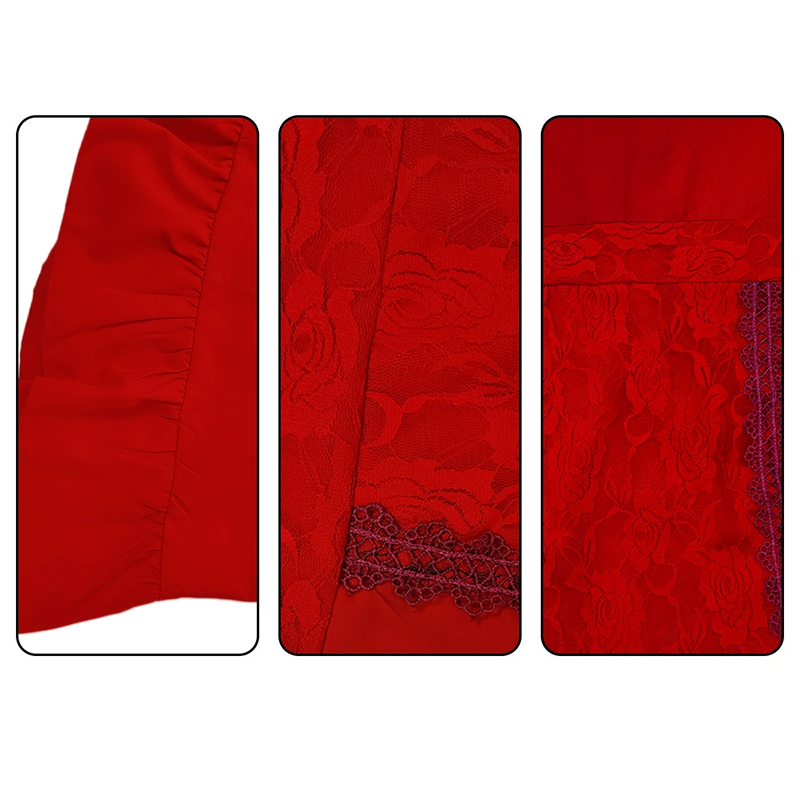 Custom Made Horror Movie Pearl Cosplay Dress Red (5)