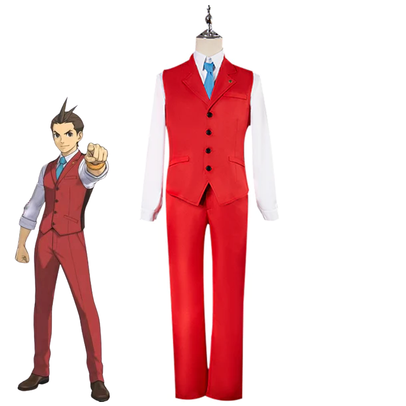Game Ace Attorney Cosplay Apollo Justice Costume