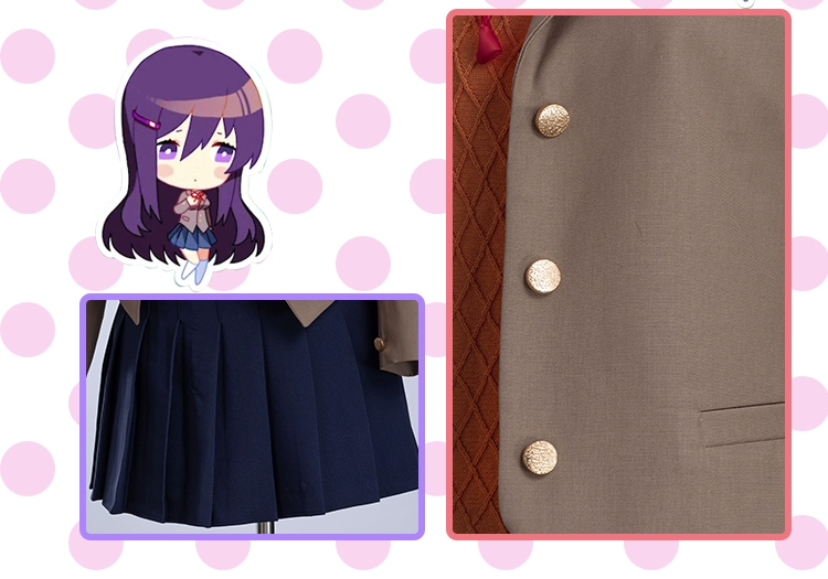 Literature Club Cosplay SayoriNatsukiYuriMonika Costume School Uniform Halloween (4)