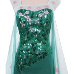 Custom Made Cosplay Elsa Dress Costume Green (1)