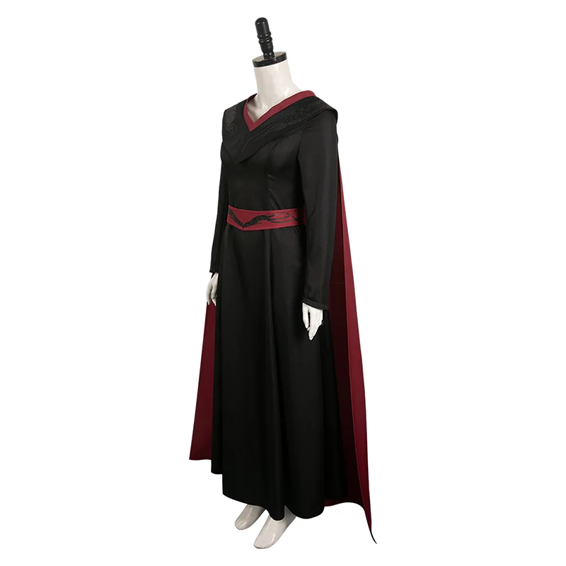 Custom House of The Dragon Rhaenyra Targaryen Setelan Jubah Costume