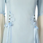 House of the Dragon Young Alicent Hightower Blue Dress Outfit Cosplay Costume (1)
