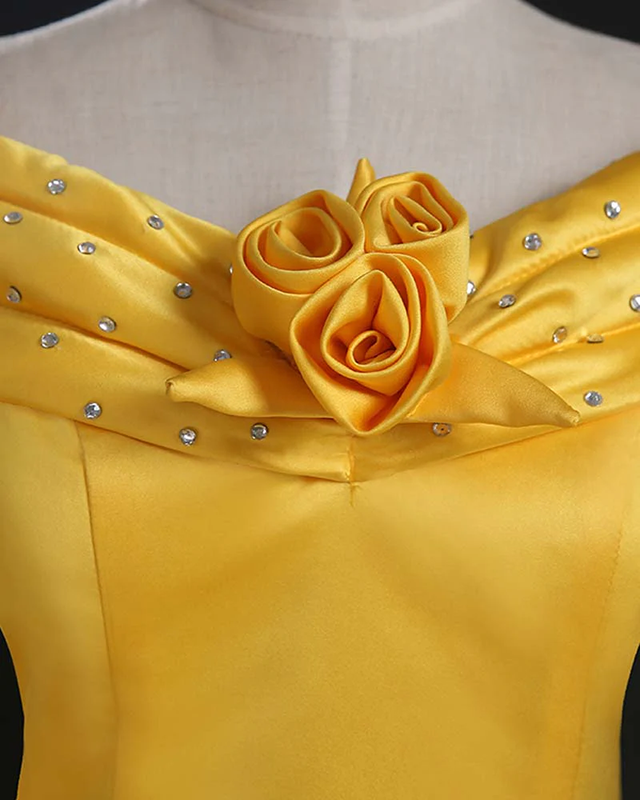 Custom Princess Belle Costume Yellow Dress for Adult (3)
