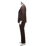 Custom Made The 10th Doctor Outfit Cosplay Costume with Brown Coat and Striped Suit (1)