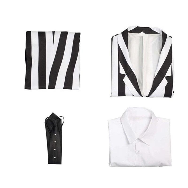 Custom Made Anime Beetle Juicee Costume Black and White Striped Suit (2)