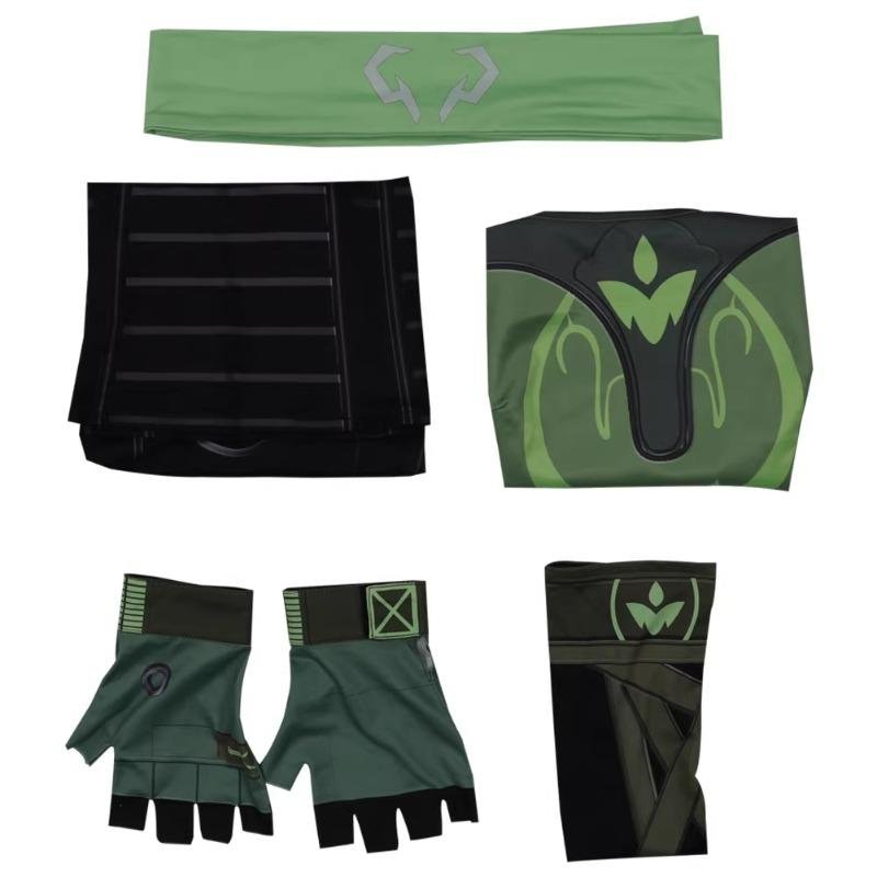 Custom Made Game Green Valorant Skye Cosplay Costume Vest (3)