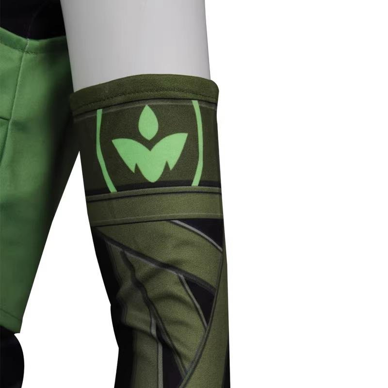 Custom Made Game Green Valorant Skye Cosplay Costume Vest (8)