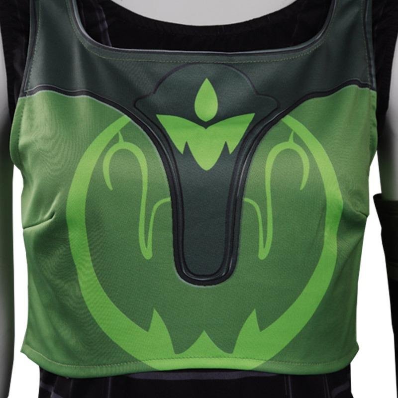 Custom Made Game Green Valorant Skye Cosplay Costume Vest (9)