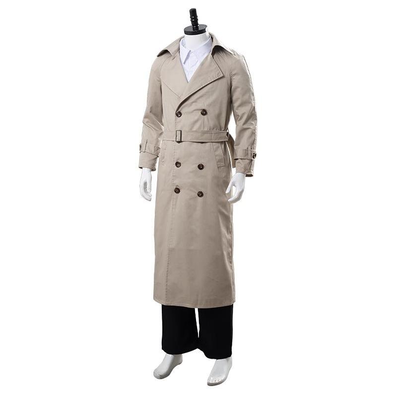 Custom Made Supernatural Castiel Twill Costume Trench Coat