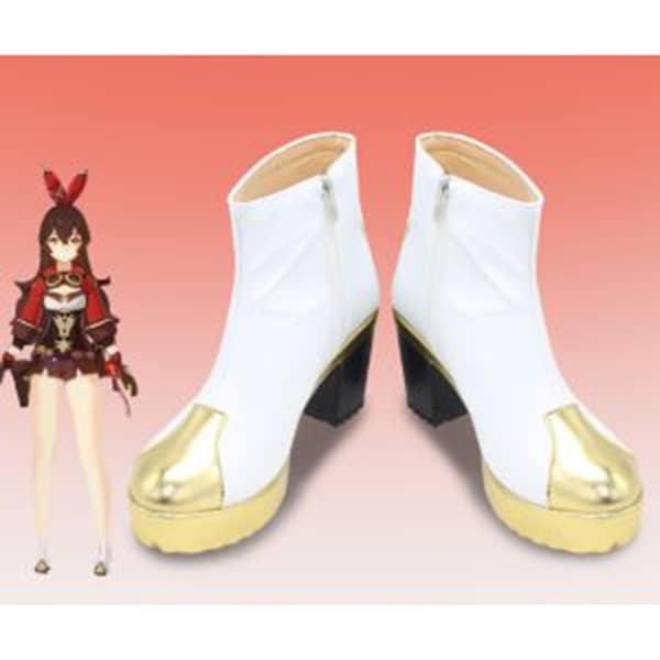 Genshin Impact Game Amber Cosplay Short Boots