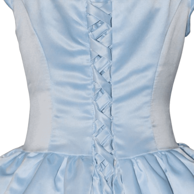 Movie Cinderella Princess Dress Fantasy Cosplay Costume Adult Women Blue Party Dance Dress (2)