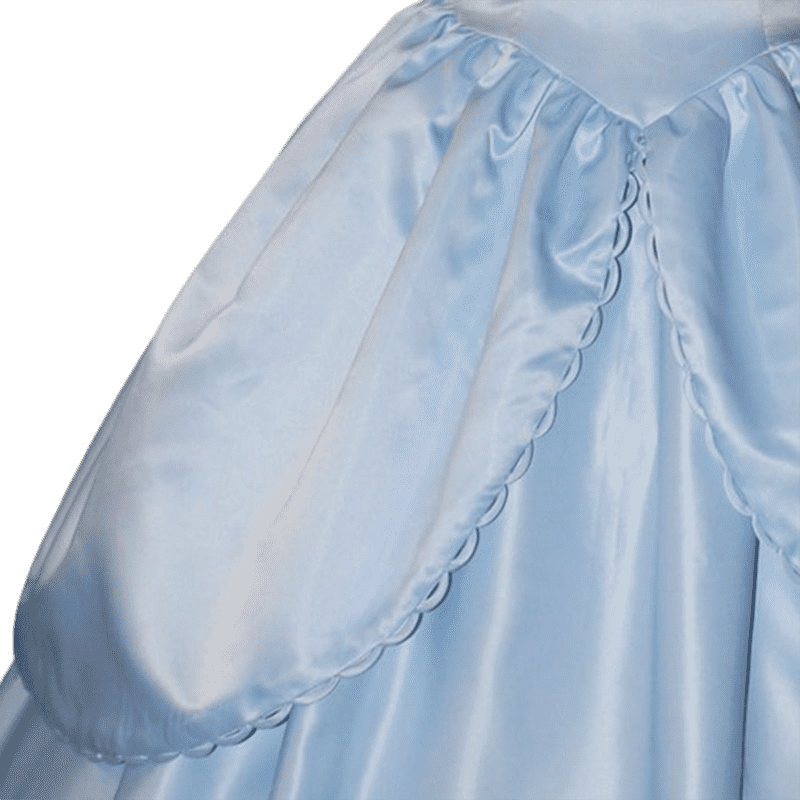 Movie Cinderella Princess Dress Fantasy Cosplay Costume Adult Women Blue Party Dance Dress (3)