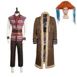 Custom Made One Piece The Clown Buggy Striped Cosplay Outsuits