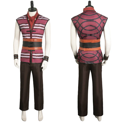 Custom Made One Piece The Clown Buggy Striped Cosplay Outsuits (2)