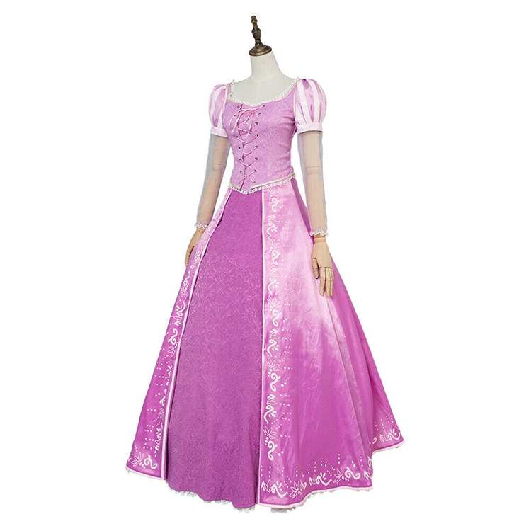 Custom Made Anime Tangled Princess Rapunzel Dress Cosplay Costume