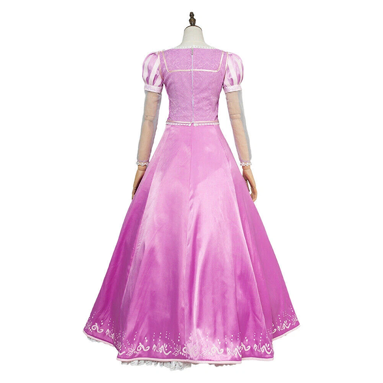 Custom Made Anime Tangled Princess Rapunzel Dress Cosplay Costume (3)