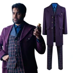 Custom Made Doctor Who Series 12 The Master Coat Sacha Dhawan Outfit Suit Purple