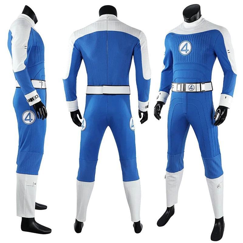 Custom Made Fantastic Four Cosplay Costume First Steps Blue Jumpsuit