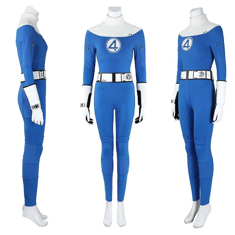 Custom Made Fantastic Four Cosplay Costume First Steps Blue Jumpsuit