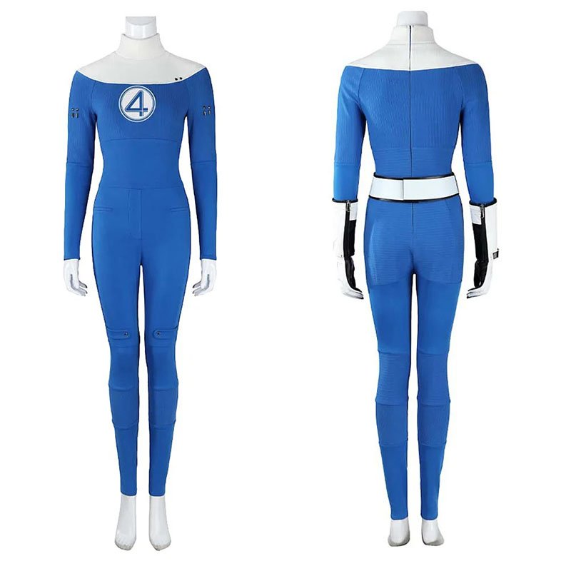 Custom Made Fantastic Four Cosplay Costume First Steps Blue Jumpsuit