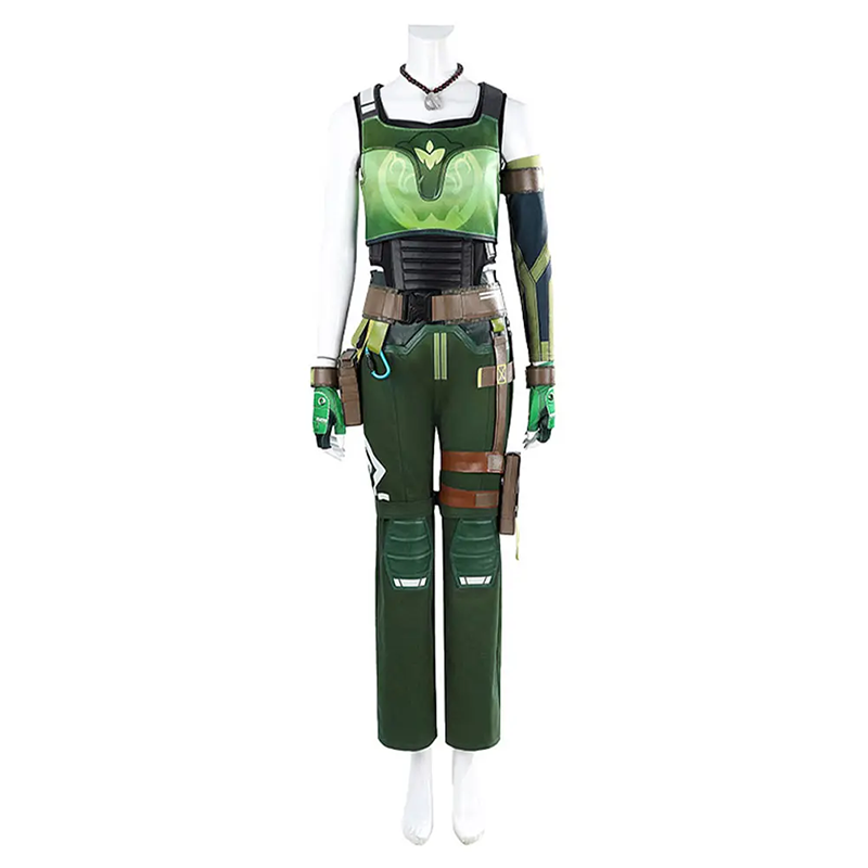 Game Green Valorant Skye Cosplay Costume (2)