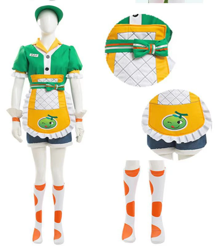 Overwatch Honeydew Mei Anniversary Skin Cosplay Costume Maid Dress Outfit for Adult Women