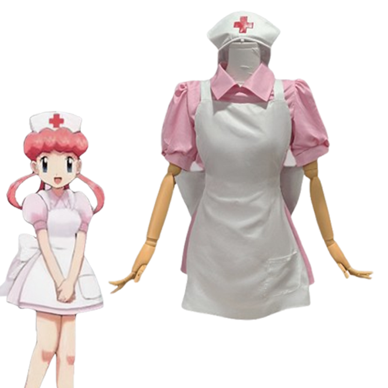 Custom Pocket Monster Nurse Joy Nurse Maid Cospaly Dress