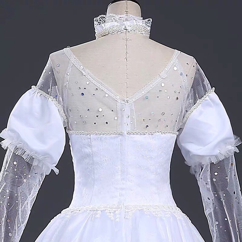 The White Queen Mirana Costume Alice in Wonderland Cosplay Costume (4)