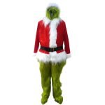 Custom Santa Claus Suits Adult for Christmas Green Santa Claus Costume (1)
