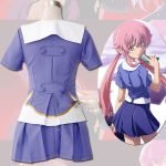 Custom Future Diary Mirai Nikki Yuno Gasai Cosplay Dress (1)