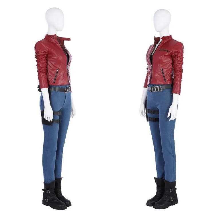 Custom Made Game RE2 Claire Redfield Cosplay Costume (2)