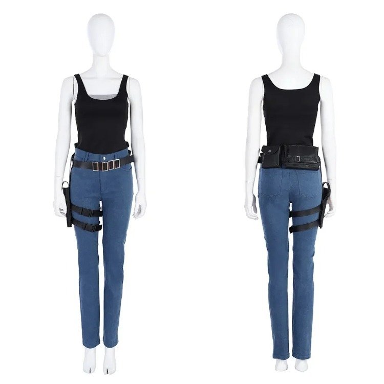 Custom Made Game RE2 Claire Redfield Cosplay Costume (3)