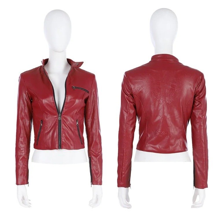 Custom Made Game RE2 Claire Redfield Cosplay Costume (4)