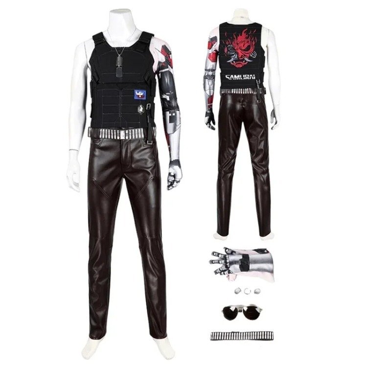Game 2077 Cosplay Johnny Silverhand Costume