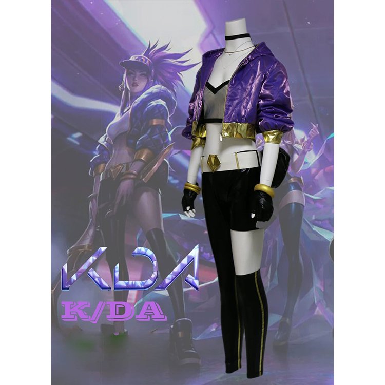 LOL KDA Akali Cosplay Costume for Women (5)