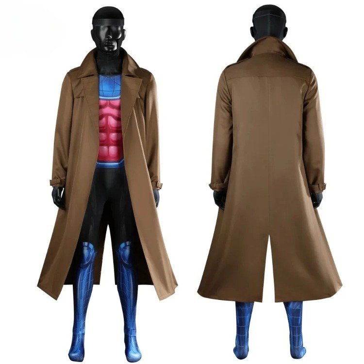 Man Gambit Remy Cosplay Costume Etienne LeBeau Cosplay Jumpsuit (1)