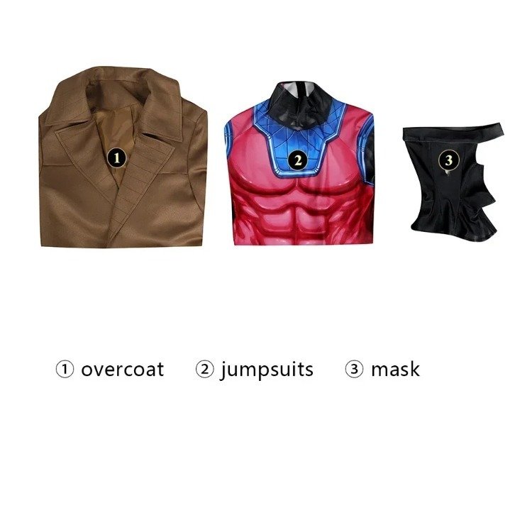 Man Gambit Remy Cosplay Costume Etienne LeBeau Cosplay Jumpsuit (5)