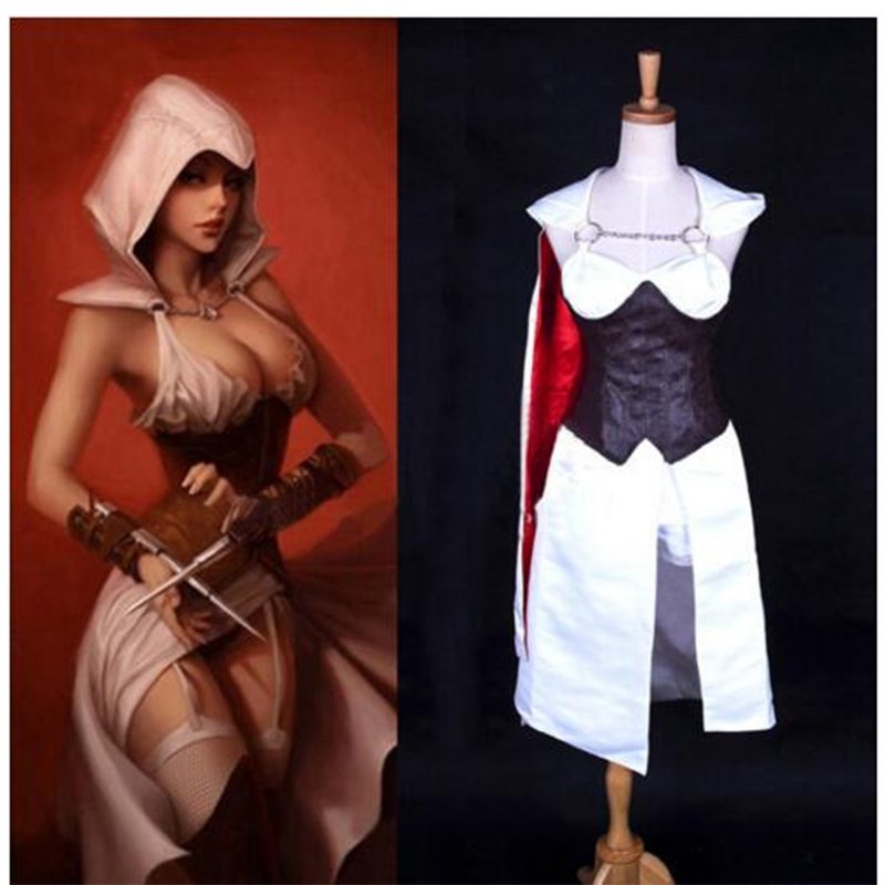 Assassins Creed Female Ezio Cosplay Altair Costume