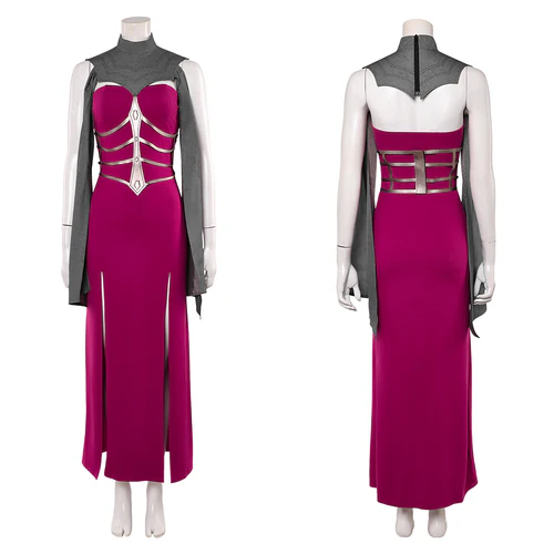 Cosplay Costume Mileena Mortal Kombat 2 Gown Dress (1)
