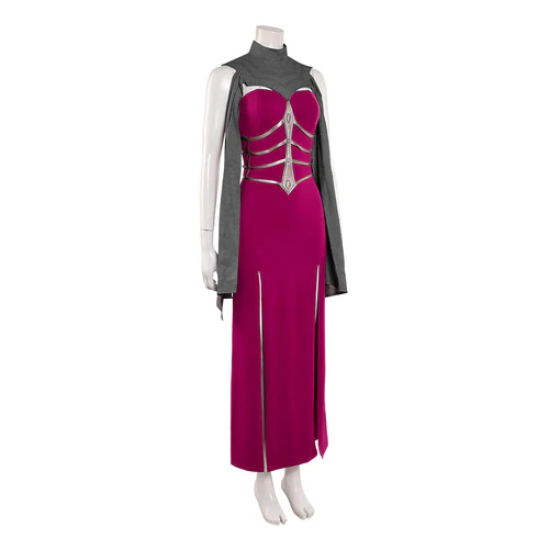 Cosplay Costume Mileena Mortal Kombat 2 Gown Dress (4)