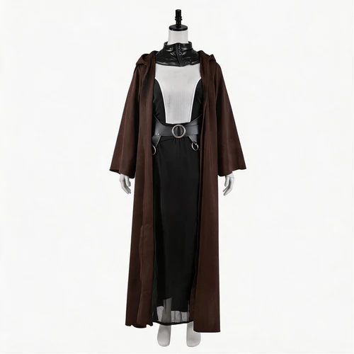 Custom Made Asajj Ventress Cosplay Costume Cloak Set Brown