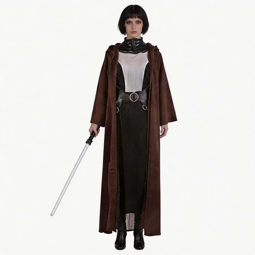Custom Made Asajj Ventress Cosplay Costume Cloak Set Brown