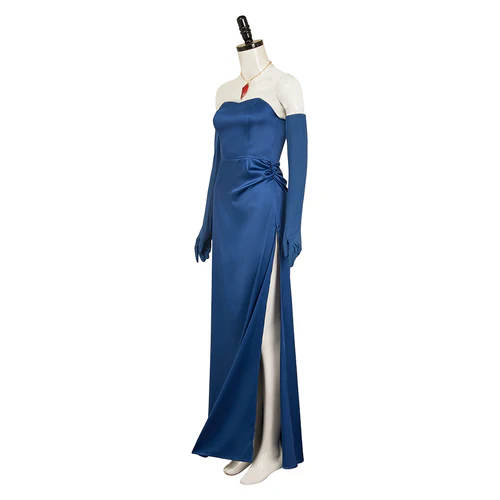 Custom Made Dispatch Blonde Blazer Mandy Blue Gown Outfit (3)