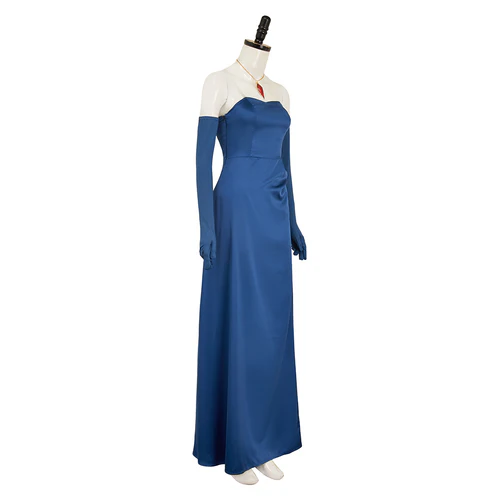 Custom Made Dispatch Blonde Blazer Mandy Blue Gown Outfit (5)