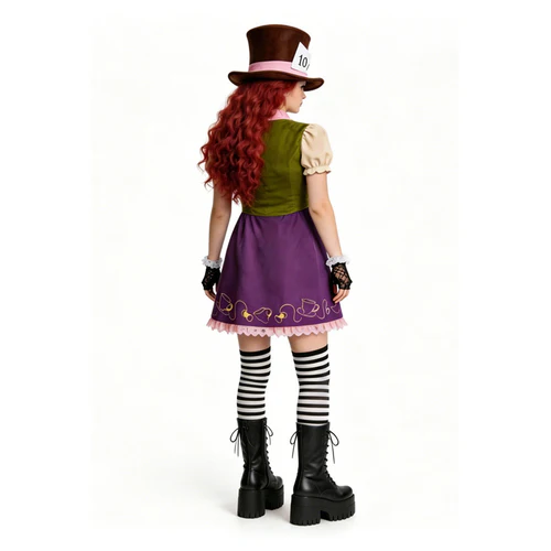 Mad Hatter Alice Genderbend Purple Dress (3)