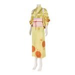 Custom Made One Piece ワンピース OKIKU Cosplay Kimono Yellow Costume (1)