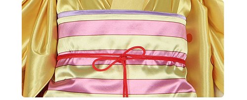 Custom Made One Piece ワンピース OKIKU Cosplay Kimono Yellow Costume (6)